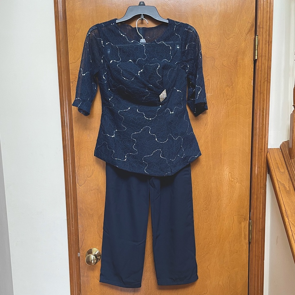 Brand New 2pc Navy Wedding Pantsuit